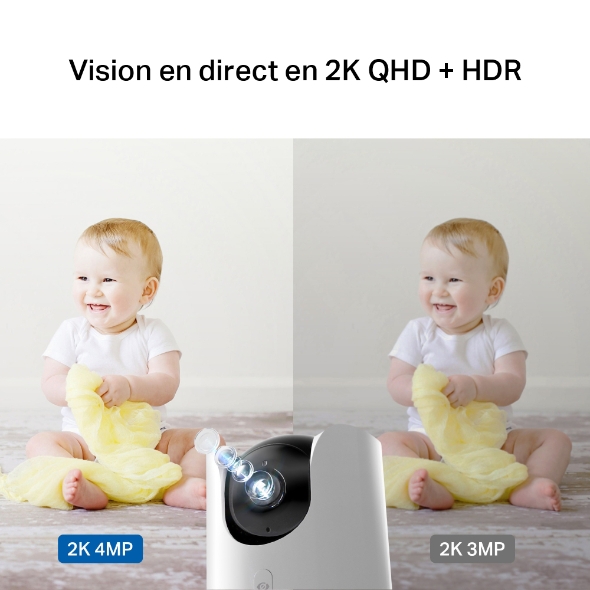 Tapo C225 – Nouveauté – Caméra Wi-Fi de sécurité AI – 4MP 2K QHD – 360°