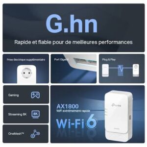 TP-Link PGW2445 KIT Maroc – Kit CPL G.hn 2400 WiFi 6 AX1800