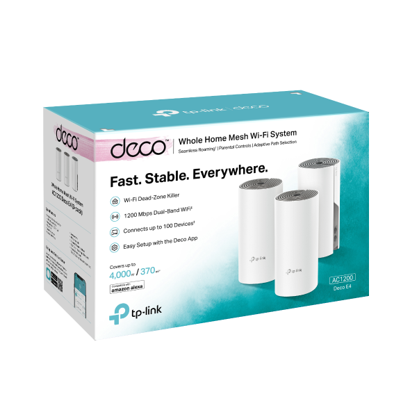 Deco E4 Maroc (3 Pack) :  Bon Prix WiFi Mesh 1,2 Gb + Ports Ethernet