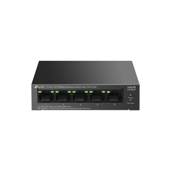 Switch LS105LP – 5 ports 10/100 Mbps dont 4 PoE