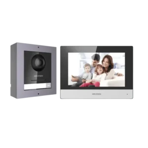 Hikvision DS-KIS602 Maroc – Kit interphone vidéo IP 2 MP avec écran tactile 7 pouces et PoE
