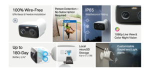 Tapo C400 KIT Maroc – Caméra de surveillance WiFi solaire 1080p IP65