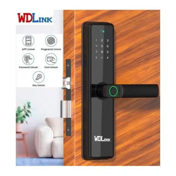 WDLINK-04-Maroc-Prix-Pas-Cher WD-LINK WD04 Maroc – Serrure Intelligente WiFi avec Empreinte et RFID