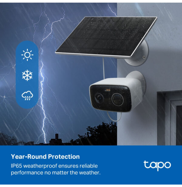 camera-de-securite-sur-batterie-tp-link-tapo-c400-kit-avec-panneau-solaire-tapo-c400-kit Tapo C400 KIT Maroc – Caméra de Surveillance Extérieure WiFi avec Panneau Solaire