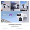EZVIZ H90 Dual Maroc – Caméra WiFi Extérieure Double Objectif 2K+