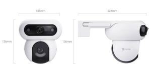 EZVIZ H90 Dual Maroc – Caméra Double Objectif 2K+