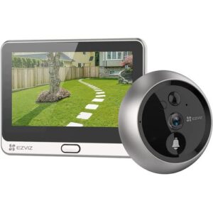 EZVIZ DP2C Maroc – Judas connecté avec caméra Full HD 1080p, écran couleur 4,3 pouces et sonnette vidéo sans fil