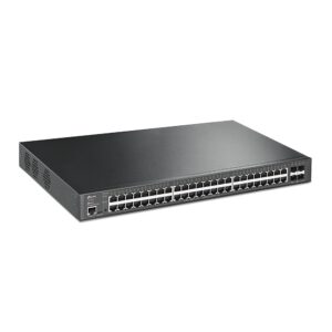 TP-Link SG3452XP Maroc – switch administrable 48 ports Gigabit PoE+ avec 4 uplinks SFP+ 10G